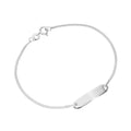 Bracelet en argent sterling de 18 cm avec barre