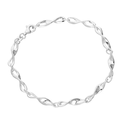 Bracelet symbole infini en argent sterling de 19 cm