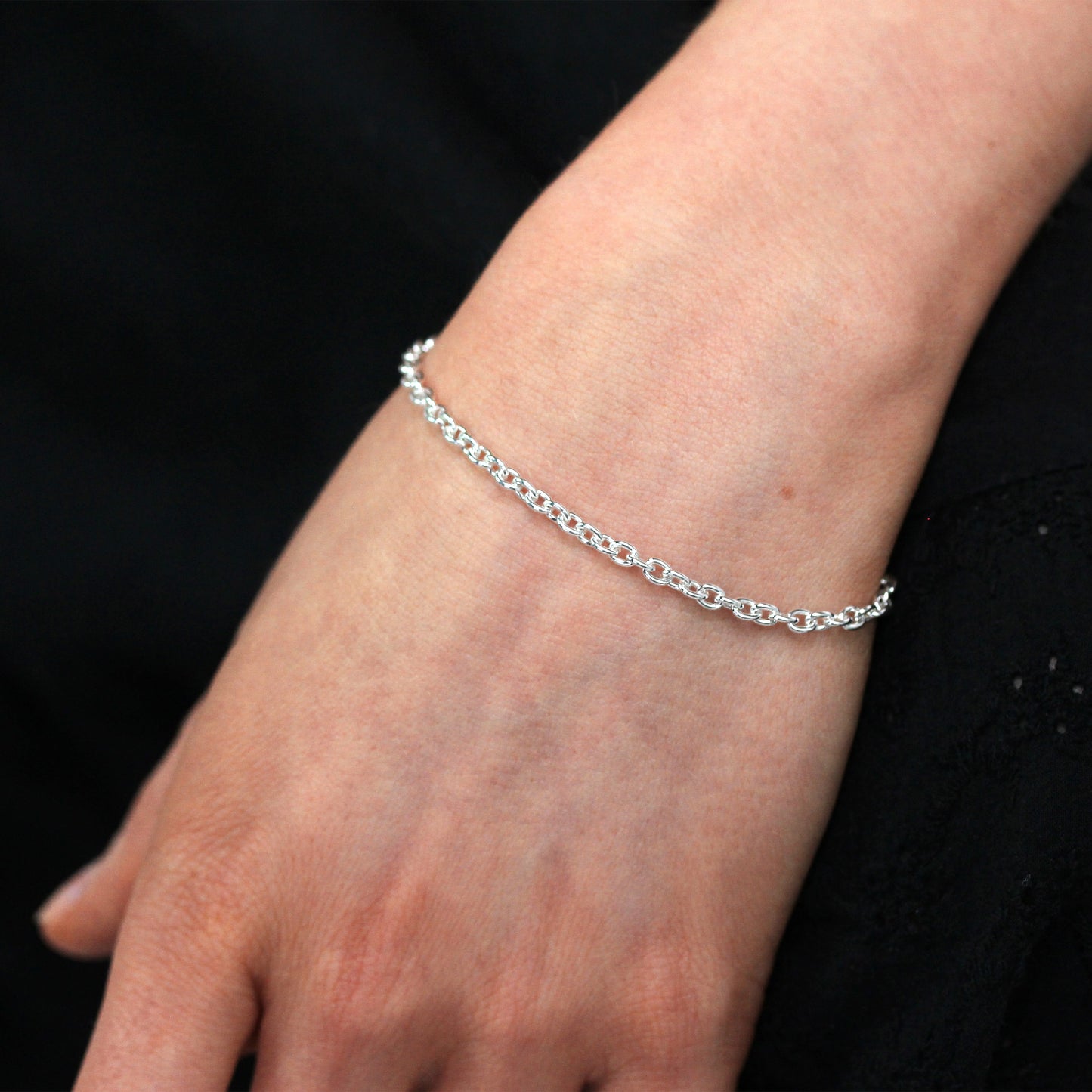 Bracelet à breloques en argent sterling 5,5 pouces 6 pouces 7 pouces 8 pouces