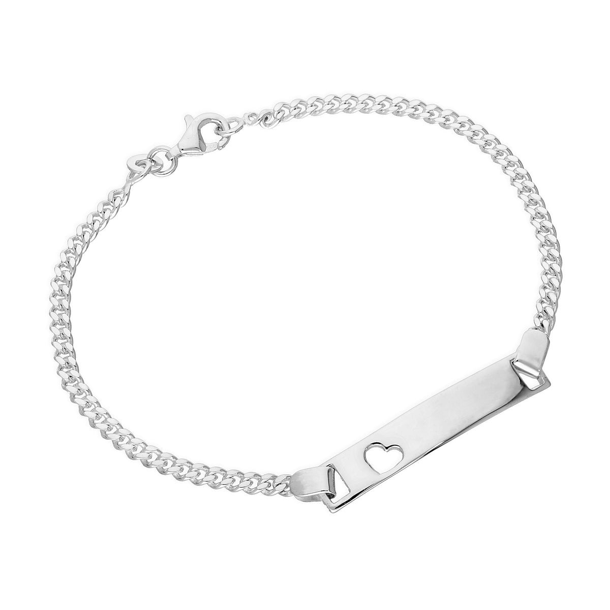Bracelet d'identification gravable en argent sterling 14 cm 15 cm 19 cm 20 cm