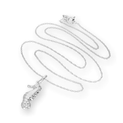 Collier avec pendentif hippocampe en argent sterling de 40 à 55 cm