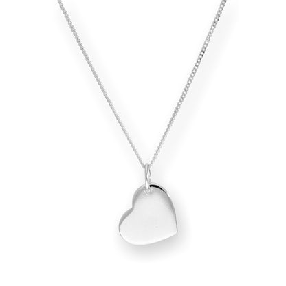 Collier pendentif cœur gravable en argent sterling de 40 à 55 cm