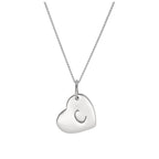 Collier pendentif cœur gravable en argent sterling de 35 à 80 cm