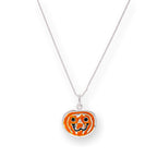 Collier pendentif citrouille en argent sterling et émail de 35 à 70 cm