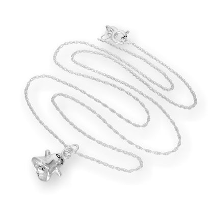 Collier pendentif fantôme effrayant en argent sterling de 40 à 55 cm