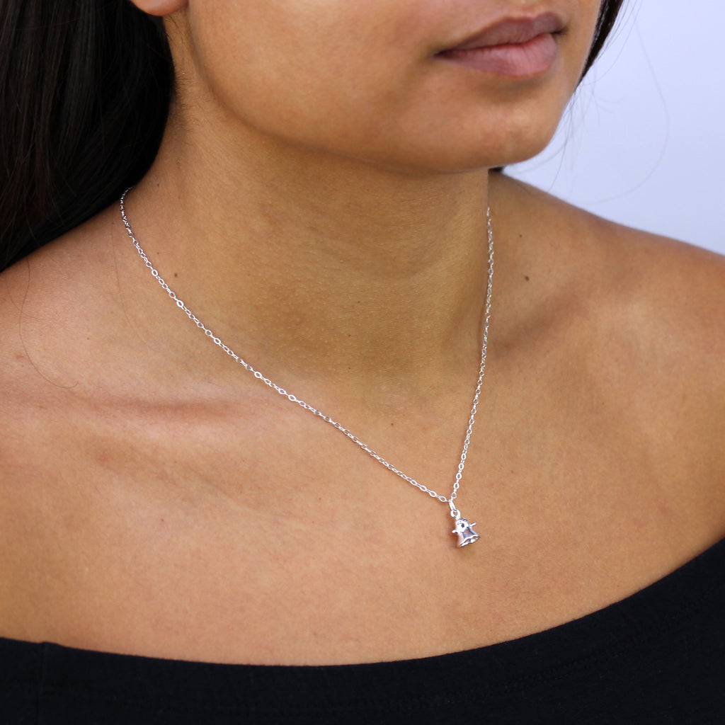 Collier pendentif fantôme effrayant en argent sterling de 40 à 55 cm