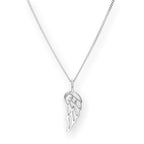 Collier avec pendentif aile d'ange ouverte en argent sterling de 35 à 80 cm