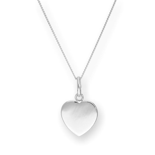 Collier pendentif cœur gravable en argent sterling de 40 à 55 cm