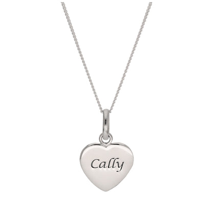Collier pendentif cœur gravable en argent sterling de 40 à 55 cm