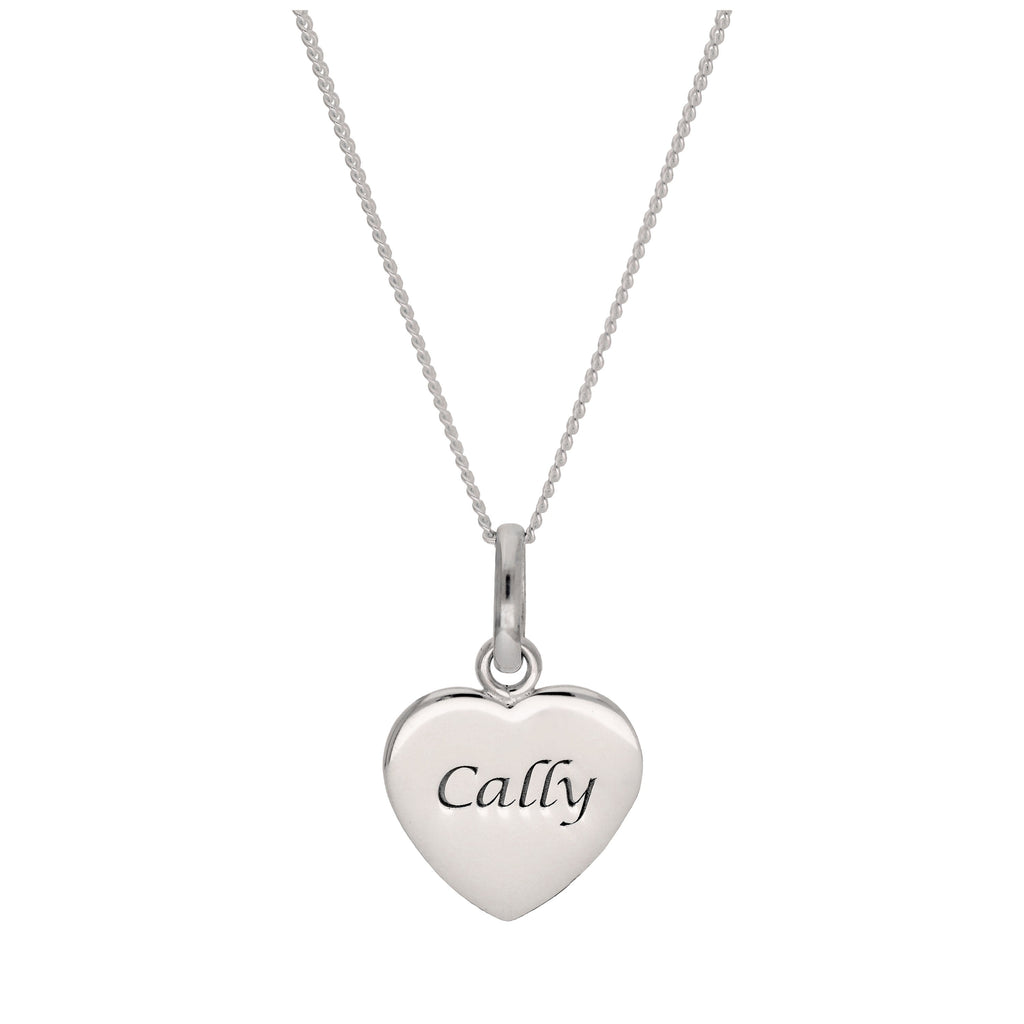 Collier pendentif cœur gravable en argent sterling de 35 à 80 cm