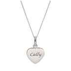 Collier pendentif cœur gravable en argent sterling de 35 à 80 cm