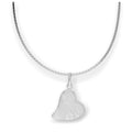 Collier pendentif cœur givré en argent sterling de 40 à 55 cm