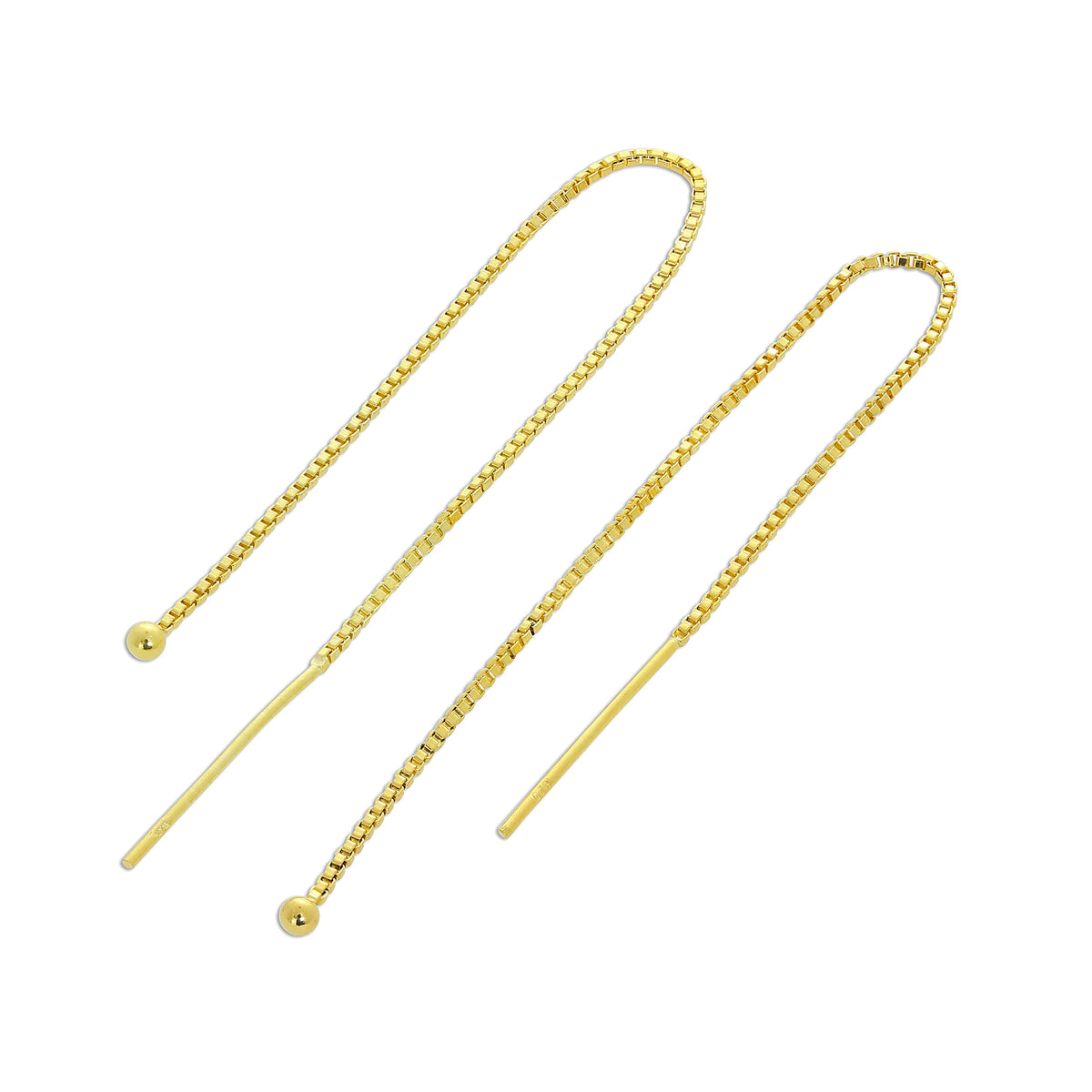 Boucles d'oreilles à billes en argent sterling plaqué or