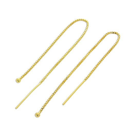 Boucles d'oreilles à billes en argent sterling plaqué or