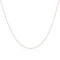 Chaîne en argent sterling plaqué or rose 35, 40, 45, 50, 55 cm