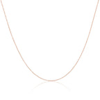 Chaîne en argent sterling plaqué or rose 35, 40, 45, 50, 55 cm