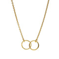 Pendentif cercle Karma en argent sterling plaqué or sur chaîne de 45 cm