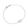 Bracelet trèfle à quatre feuilles en argent sterling de 18 cm