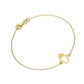 Bracelet main de Fatima en argent sterling plaqué or de 18 cm