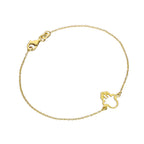 Bracelet main de Fatima en argent sterling plaqué or de 18 cm