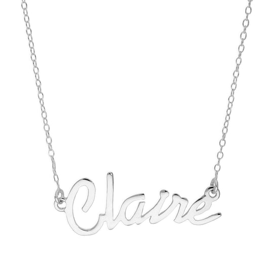 Collier Claire en argent sterling sur chaîne de 14 pouces