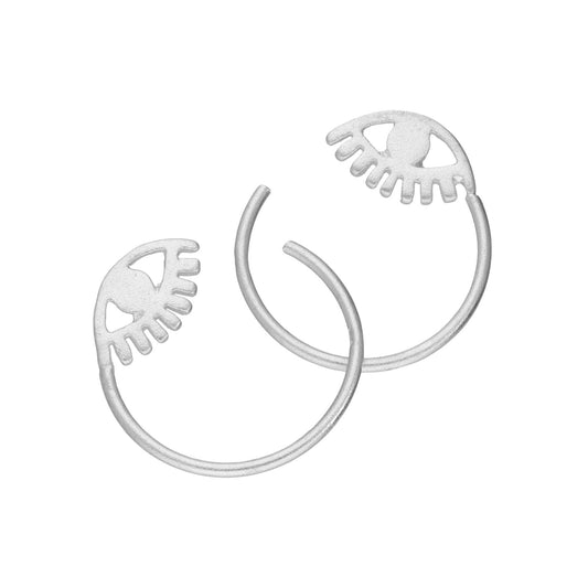 Boucles d'oreilles à œil en argent sterling