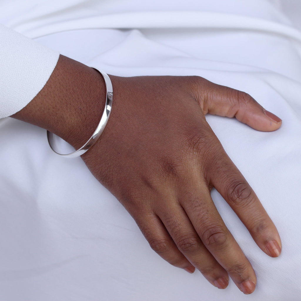 Bracelet jonc gravable en argent sterling de 67 mm