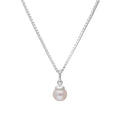 Pendentif en argent sterling et perles sur chaîne de 35 à 55 cm Perles