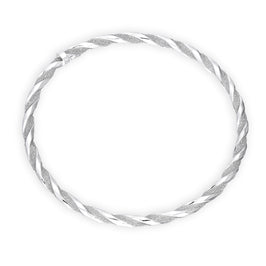Bracelet jonc torsadé givré en argent sterling