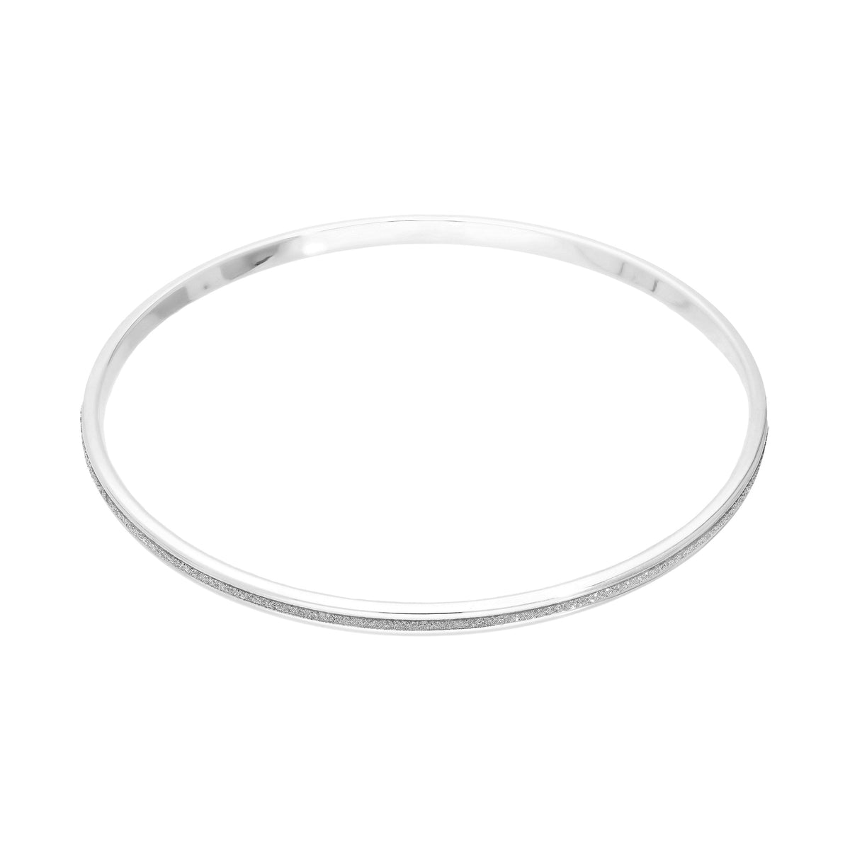 Bracelet rond en argent sterling givré
