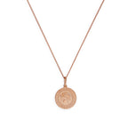 Médaille Saint-Christophe en argent sterling plaqué or rose sur chaîne de 35 à 81 cm
