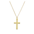 Grand collier avec pendentif croix en argent sterling plaqué or de 40 à 81 cm
