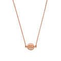 Pendentif mauvais œil en argent sterling plaqué or rose sur chaîne de 45 cm