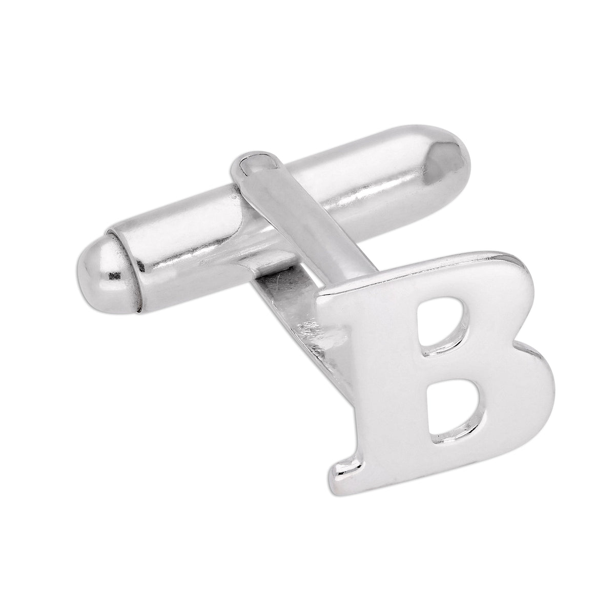 Boutons de manchette pivotants en argent sterling avec lettres de l'alphabet A à Z