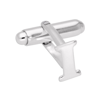 Boutons de manchette pivotants en argent sterling avec lettres de l'alphabet A à Z