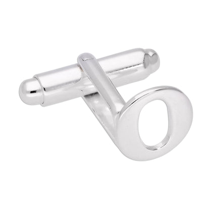Boutons de manchette pivotants en argent sterling avec lettres de l'alphabet A à Z