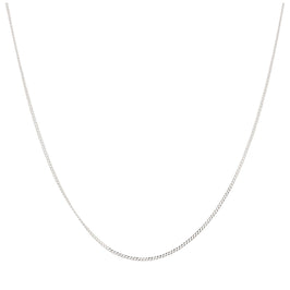 Chaîne gourmette en argent sterling très fine de 0,5 mm, taille diamant, 35 à 81 cm