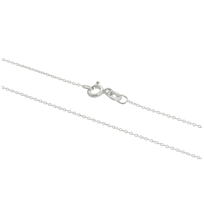 Chaîne en argent sterling fin de 0,8 mm, 14 à 32 pouces