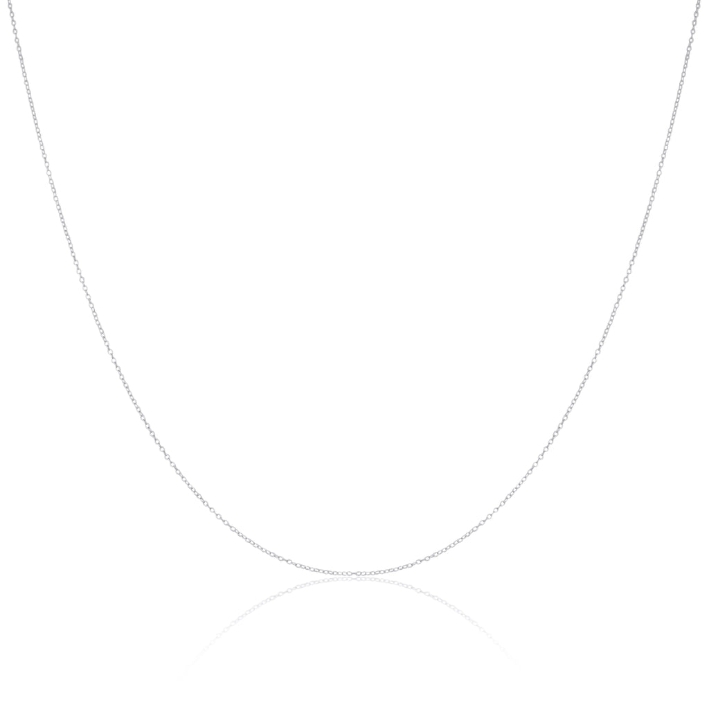Chaîne en argent sterling fin de 0,8 mm, 35 à 81 cm