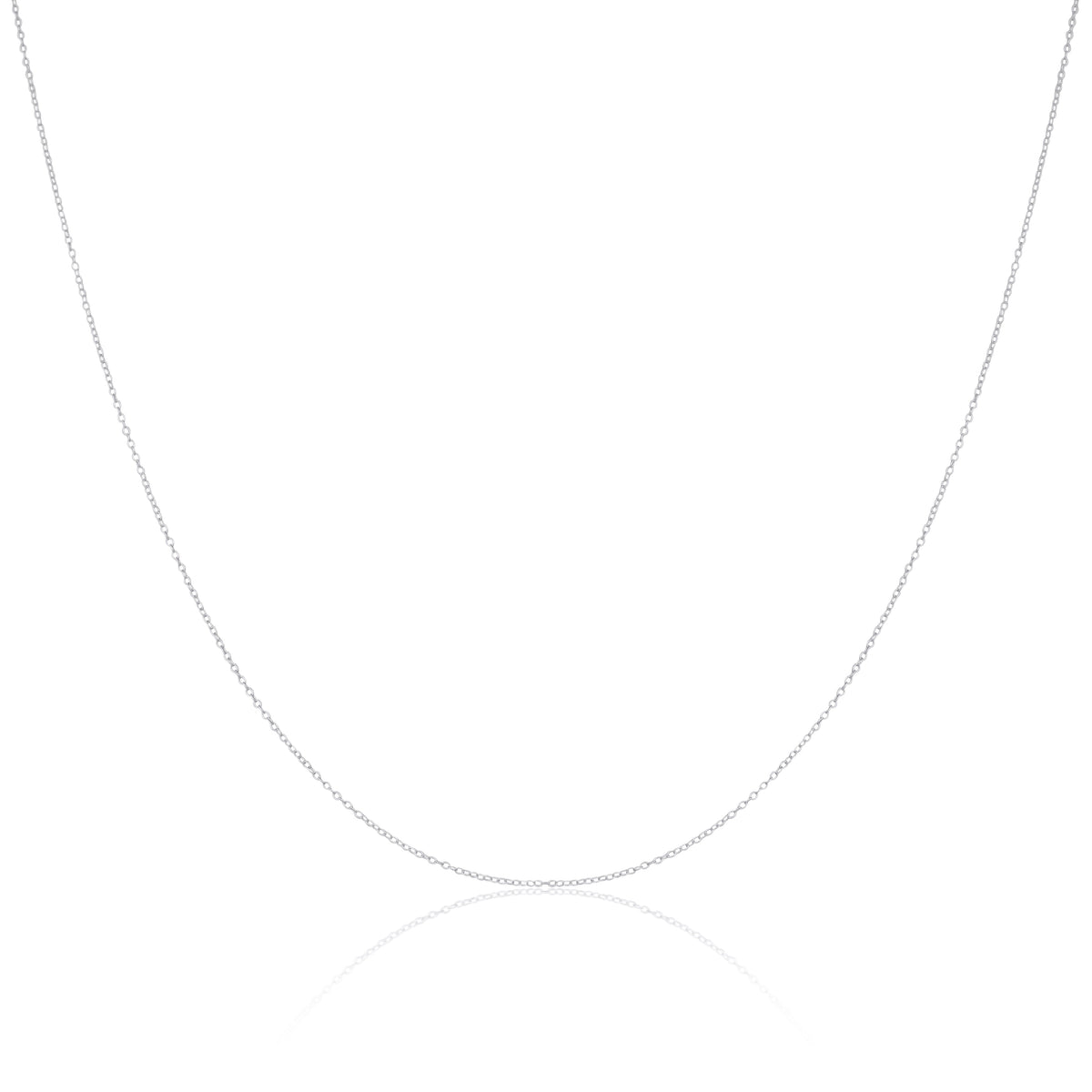 Chaîne en argent sterling fin de 0,8 mm, 35 à 81 cm