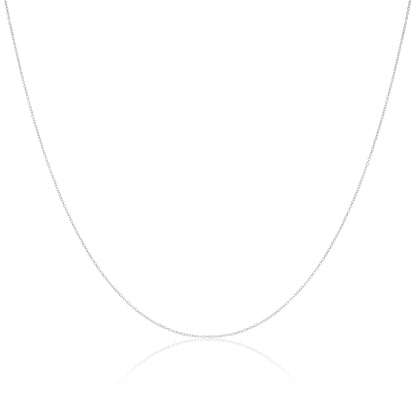 Chaîne en argent sterling fin de 0,8 mm, 14 à 32 pouces