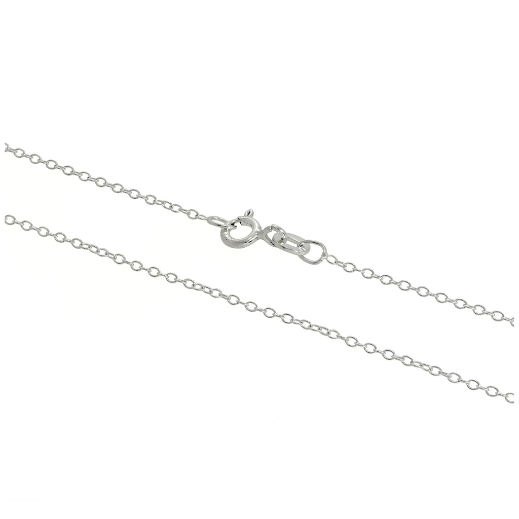 Chaîne à maillons ronds en argent sterling de 1 mm, 35 à 81 cm