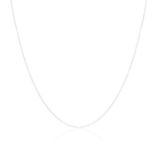 Chaîne à maillons ronds en argent sterling de 1 mm, 14 à 32 pouces