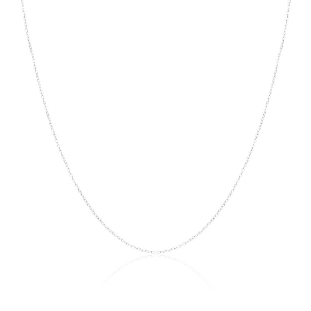 Chaîne à maillons ronds en argent sterling de 1 mm, 35 à 81 cm