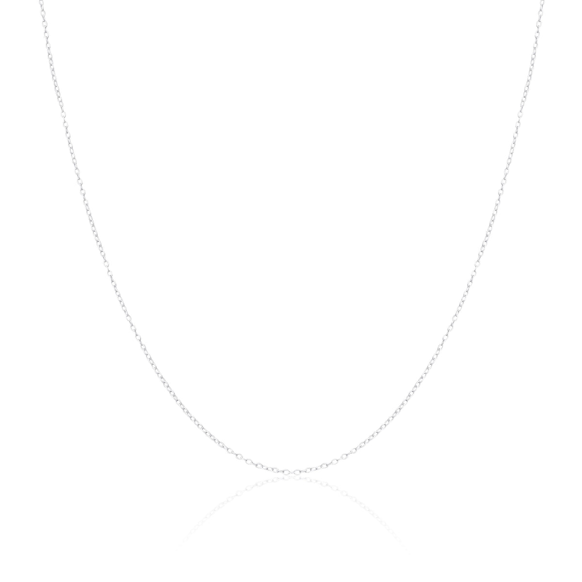 Chaîne à maillons ronds en argent sterling de 1 mm, 35 à 81 cm