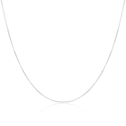 Chaîne à maillons plats en argent sterling de 1 mm, 14 à 28 pouces