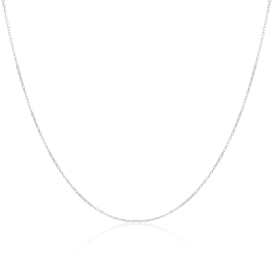 Chaîne à maillons plats en argent sterling de 1 mm, 14 à 28 pouces