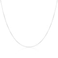 Chaîne à maillons plats en argent sterling de 1 mm, 35 à 70 cm