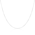 Chaîne à maillons plats en argent sterling de 1 mm, 35 à 70 cm