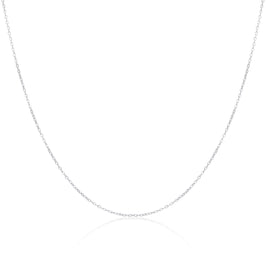Chaîne à maillons plats en argent sterling de 1 mm, 35 à 70 cm